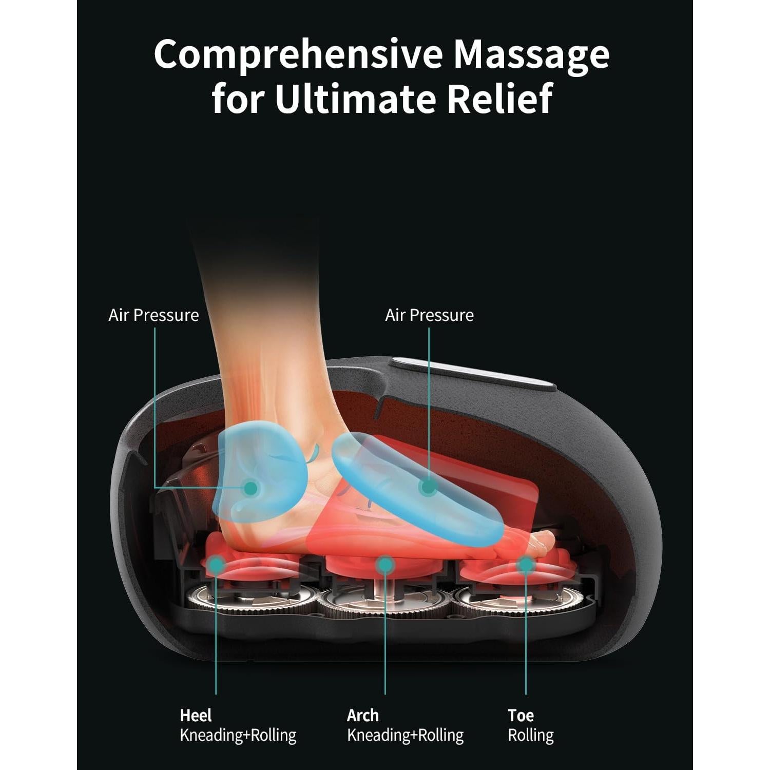 Masajeador de pies Shiatsu Nekteck Pro con calor y App