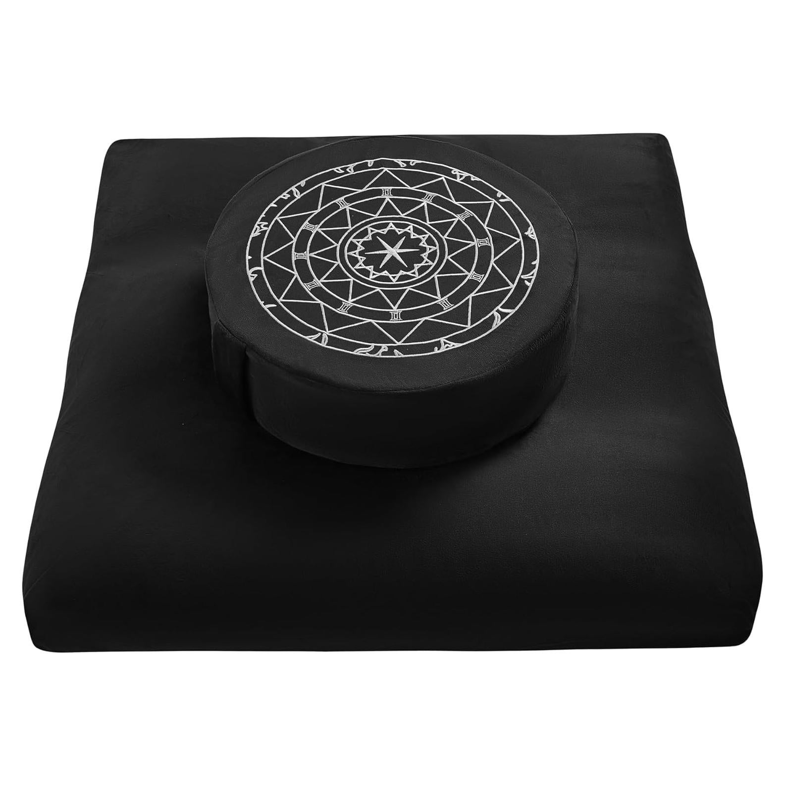 Conjunto de Cojines de Meditación Eliier Zafu y Zabuton Negro