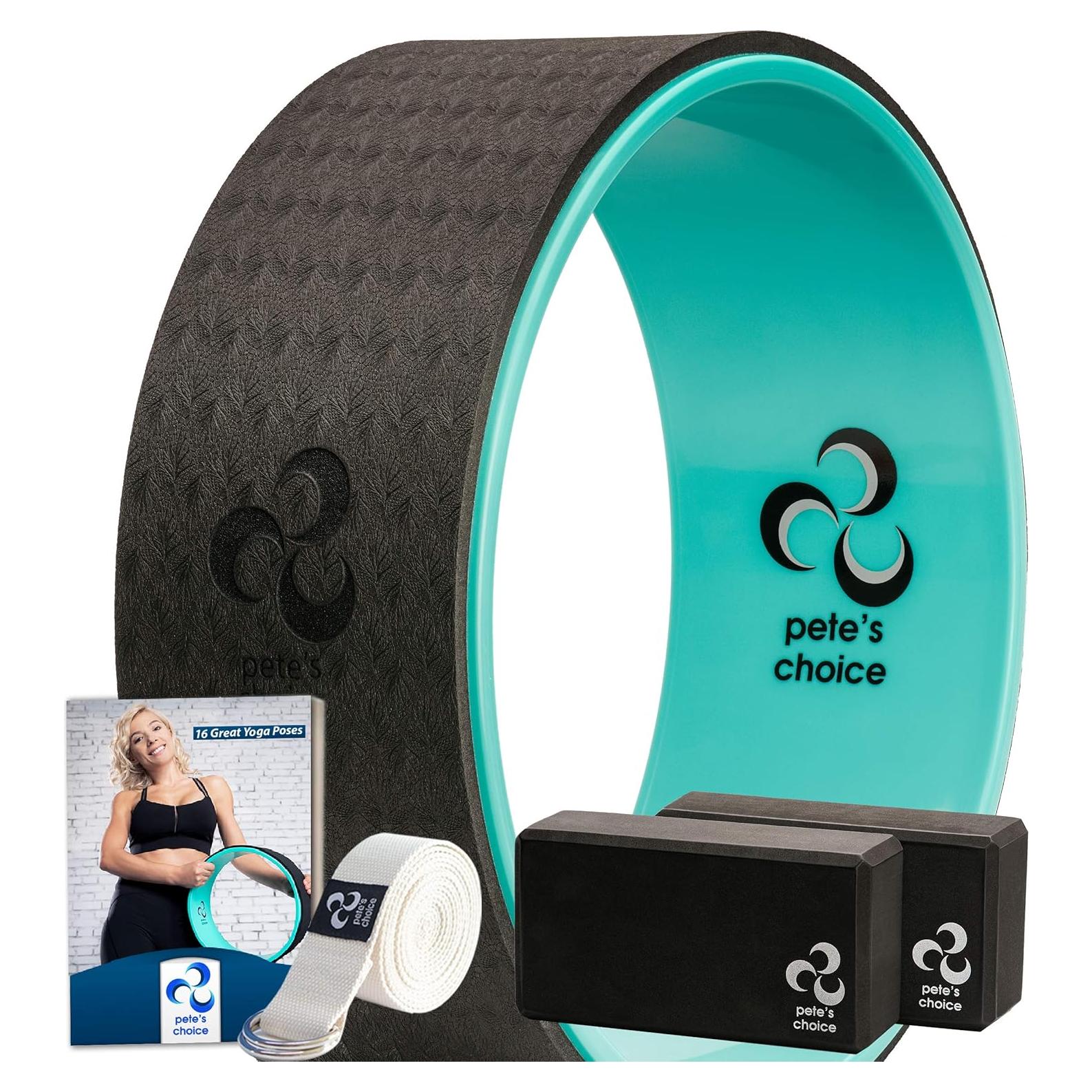 Kit de Yoga para Principiantes Pete's Choice - Rueda, Correa y Guía