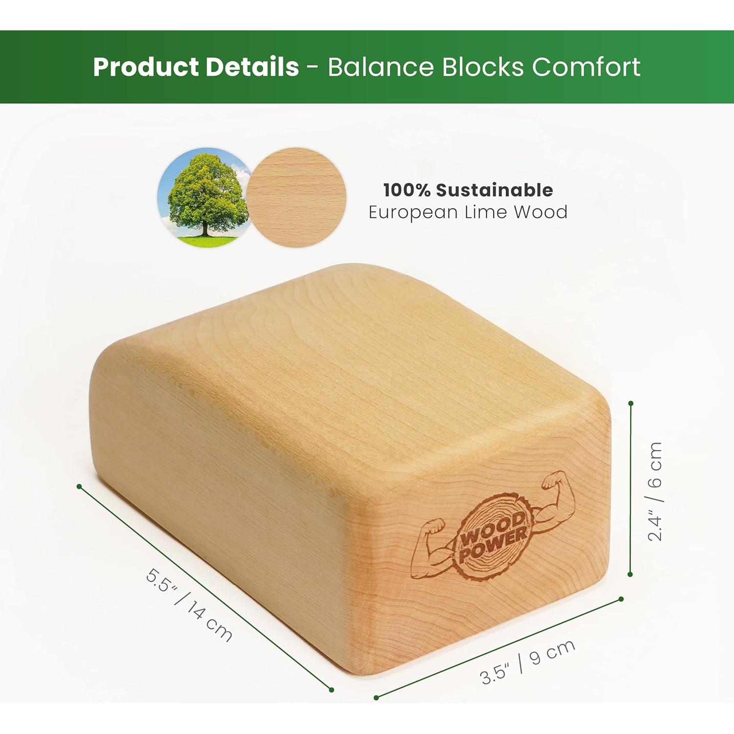 Bloques de Equilibrio WoodPower - Yoga y Calistenia - 2 Piezas