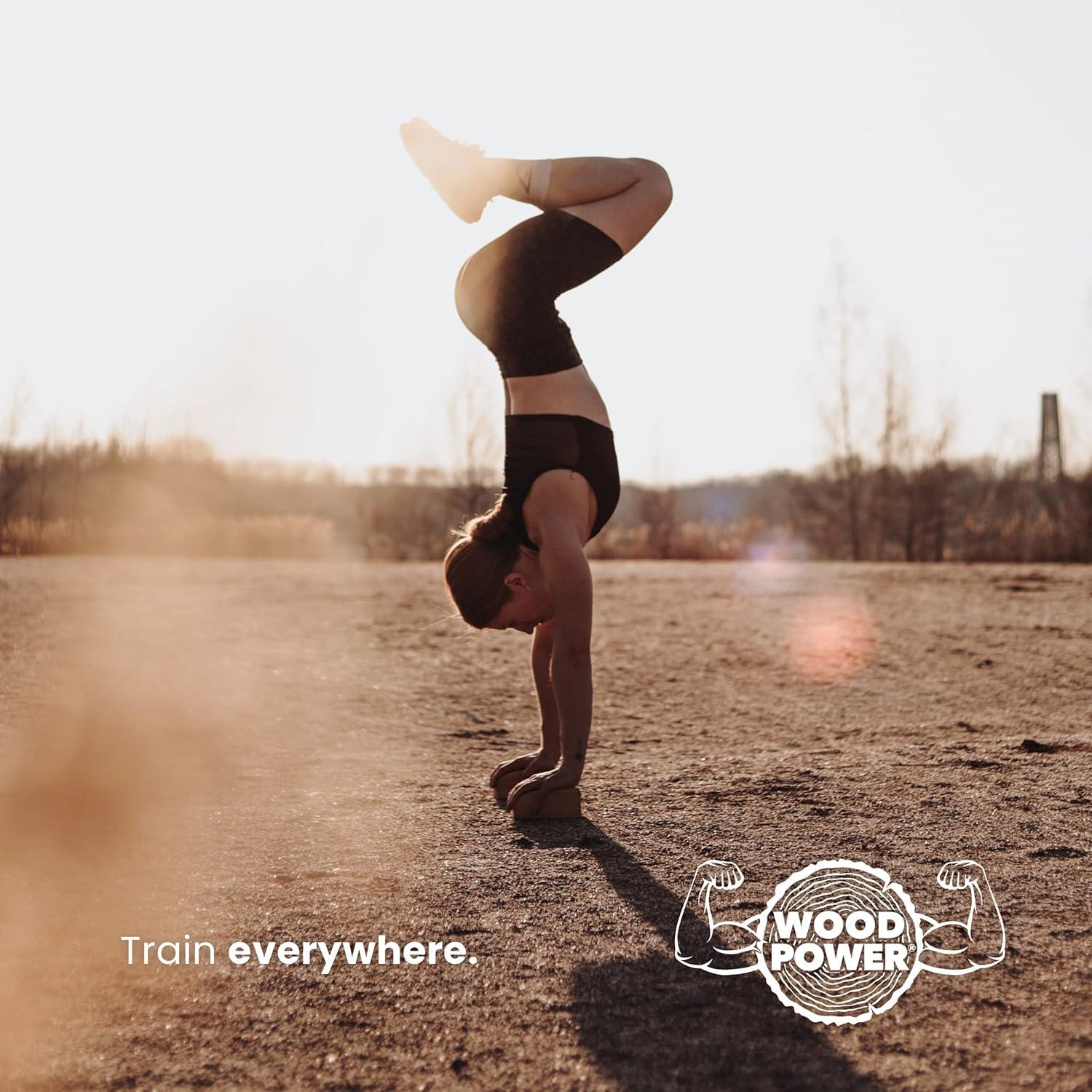 Bloques de Equilibrio WoodPower - Yoga y Calistenia - 2 Piezas