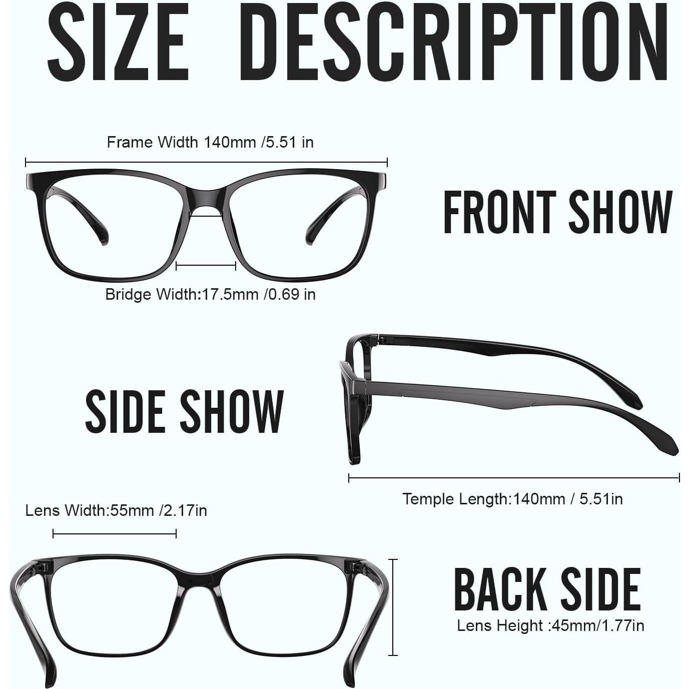 Gafas de Luz Azul UV400 Anti-reflejo para Adultos Unisex