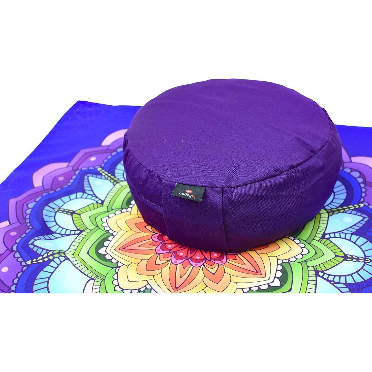 Juego de cojines de meditación Cudegui Zafu Zabuton Arcoíris