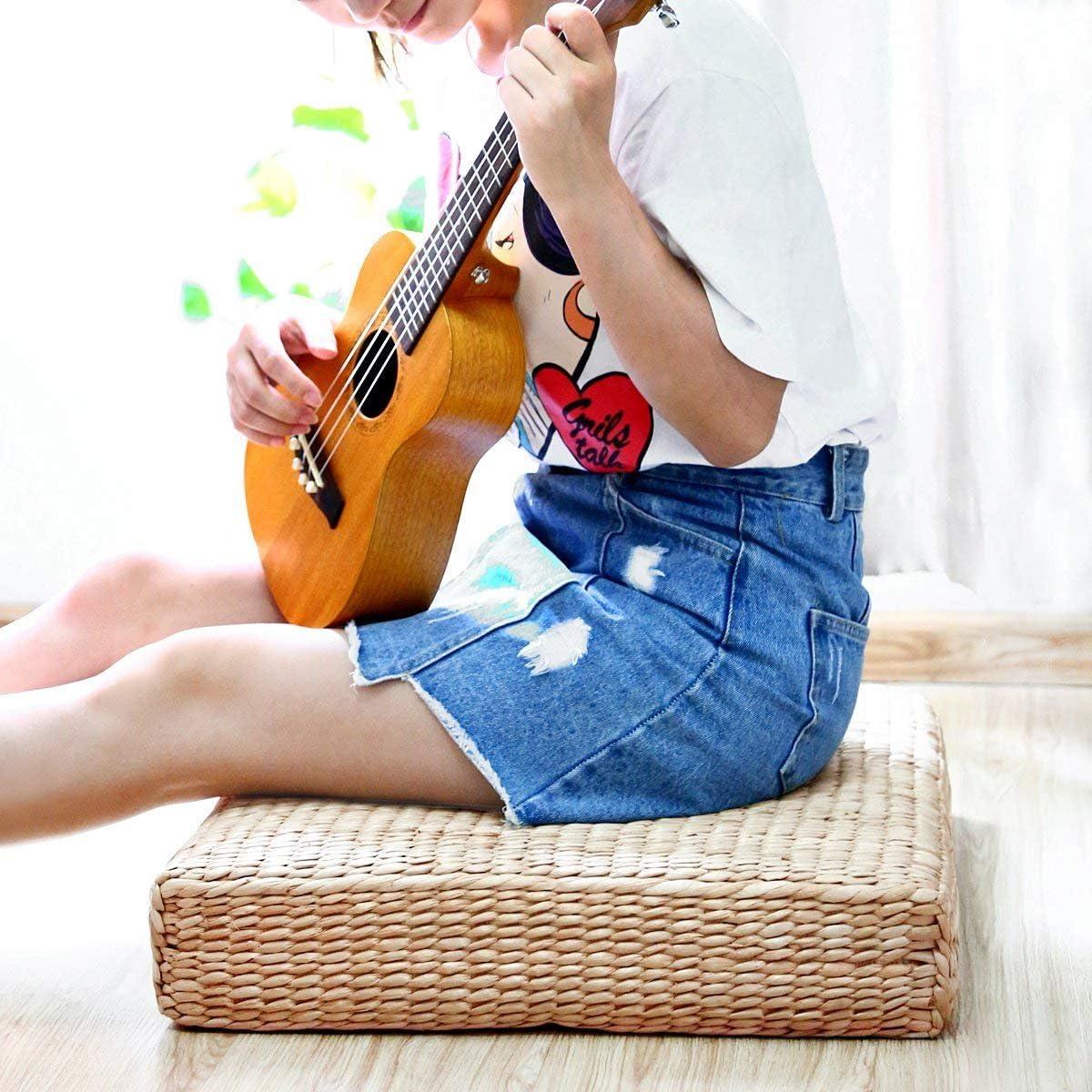 Cojín de Tatami Japonés HUAWELL 50x50 cm Beige Suave