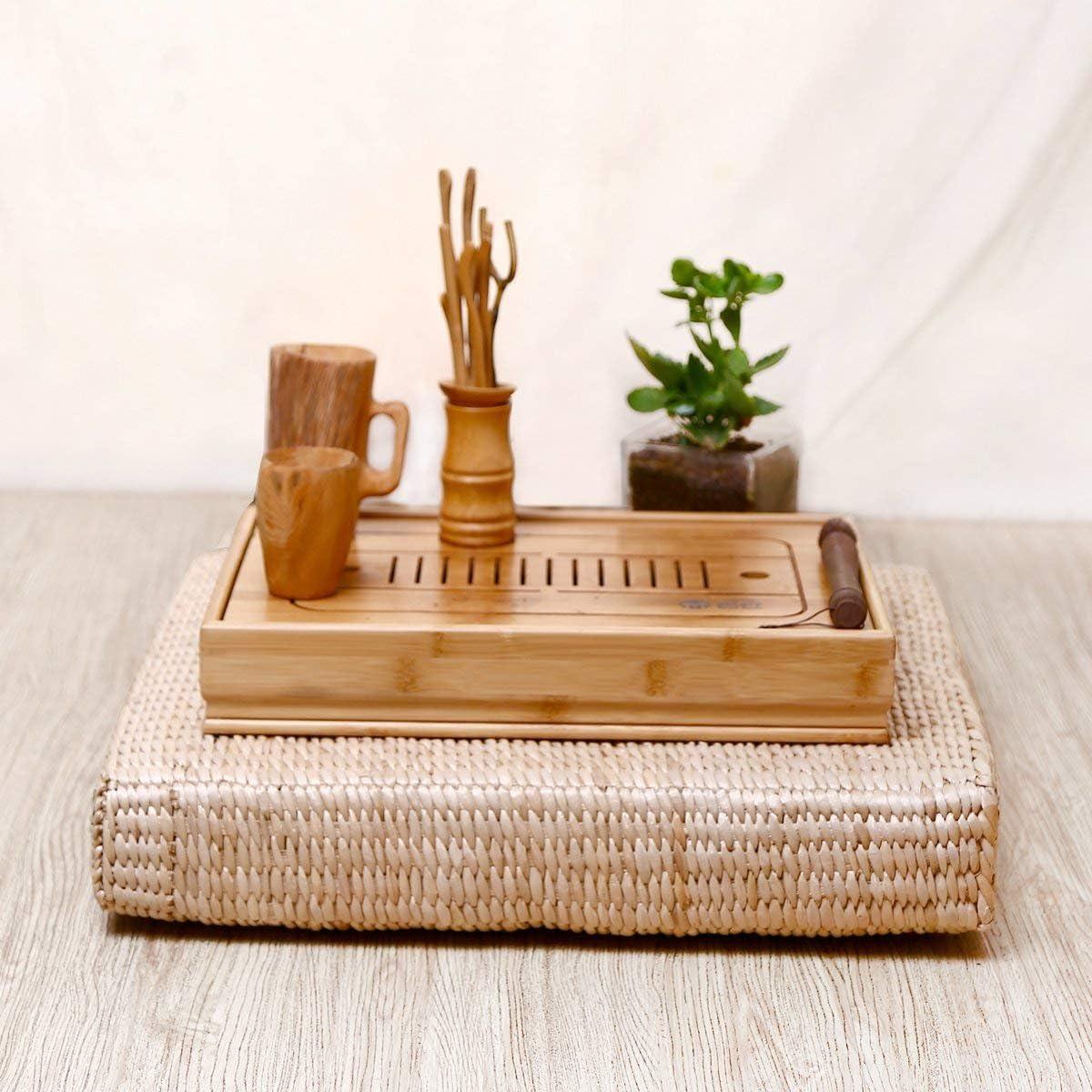 Cojín de Tatami Japonés HUAWELL 50x50 cm Beige Suave