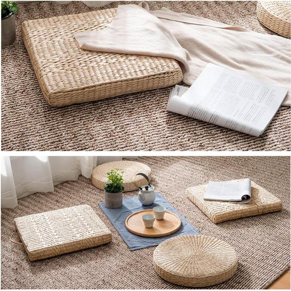 Cojín de Tatami Japonés HUAWELL 50x50 cm Beige Suave