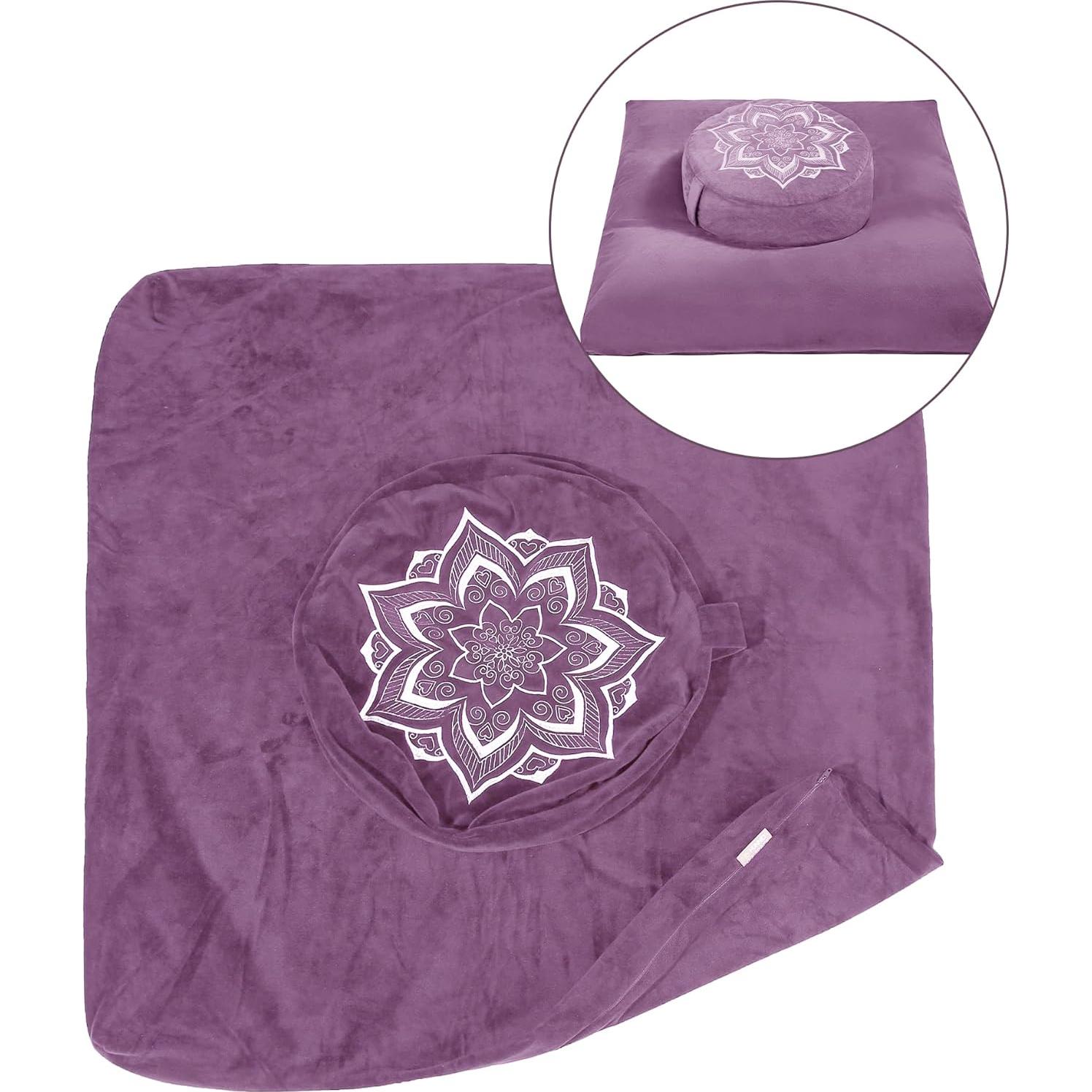 Funda de Almohada de Piso Hunnidspace Terciopelo 40x12cm y 81x81cm