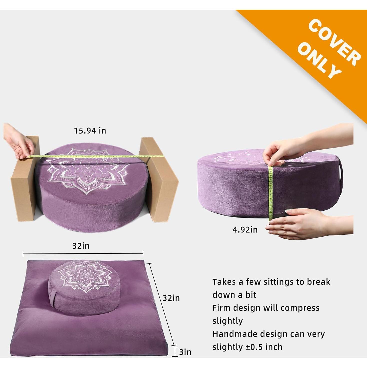 Funda de Almohada de Piso Hunnidspace Terciopelo 40x12cm y 81x81cm