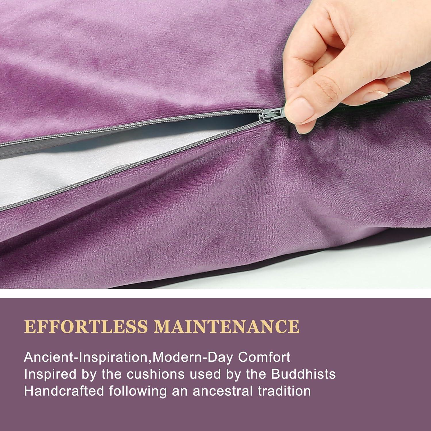 Funda de Almohada de Piso Hunnidspace Terciopelo 40x12cm y 81x81cm