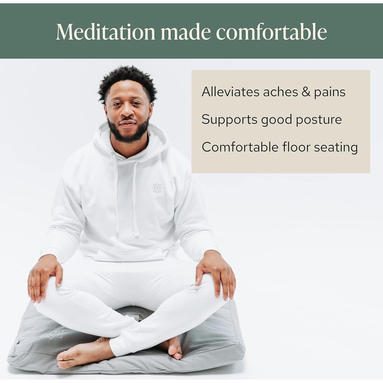 Conjunto de Cojín de Meditación Mindful Modern - 100% Algodón