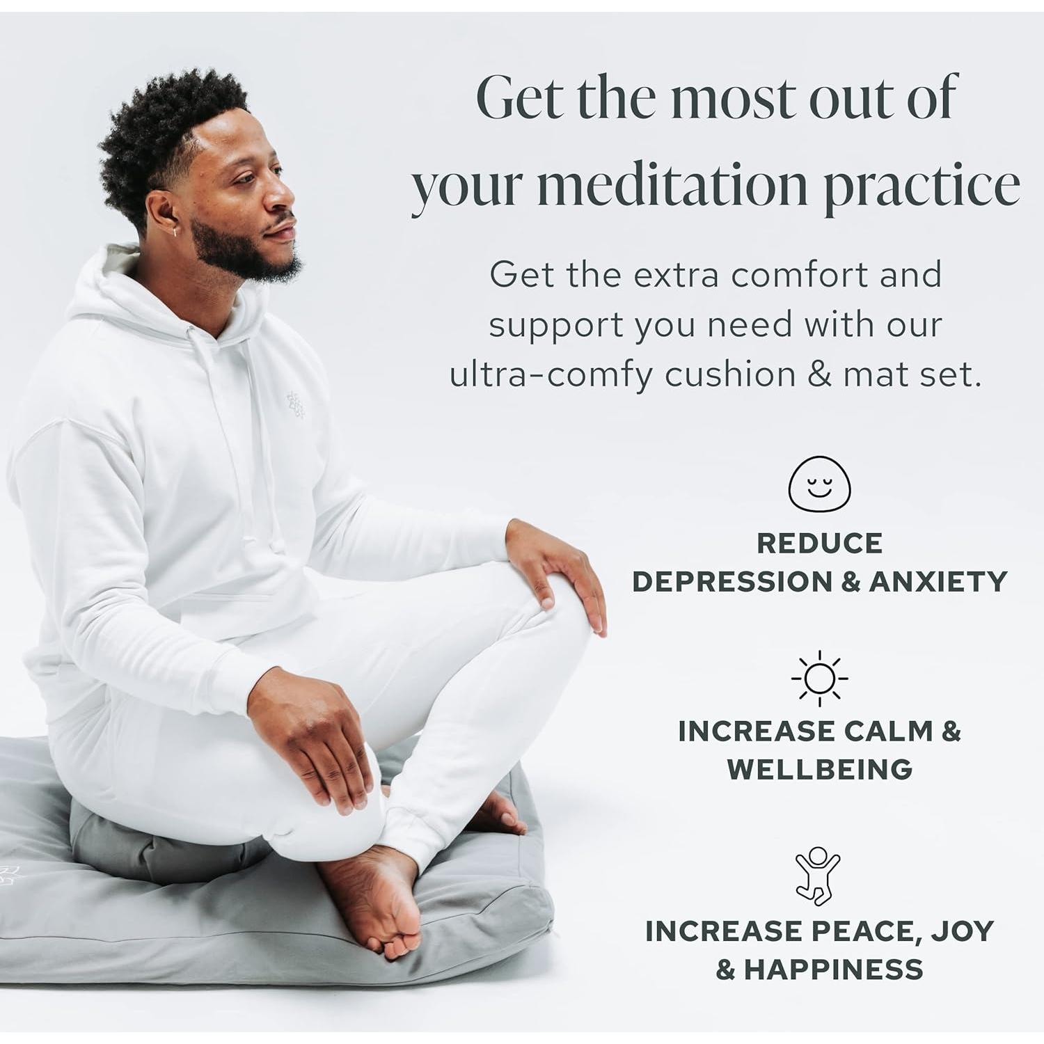 Conjunto de Cojín de Meditación Mindful Modern - 100% Algodón