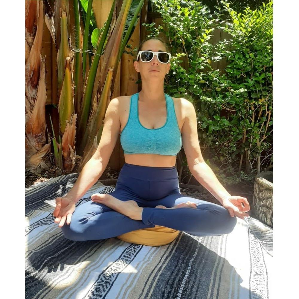 Cojín de Meditación Zafu WP West Path - Algodón Orgánico Amarillo