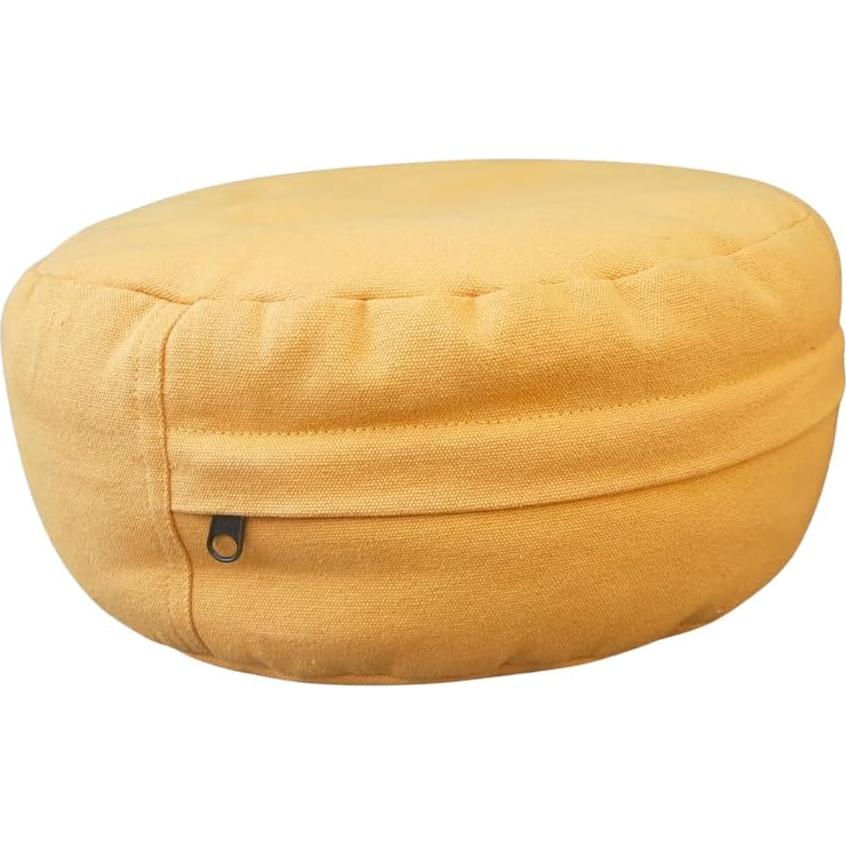 Cojín de Meditación Zafu WP West Path - Algodón Orgánico Amarillo