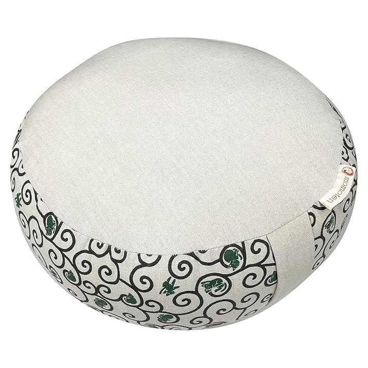 Cojín Zafu para Meditación Zen Dungaree Beige 28 cm