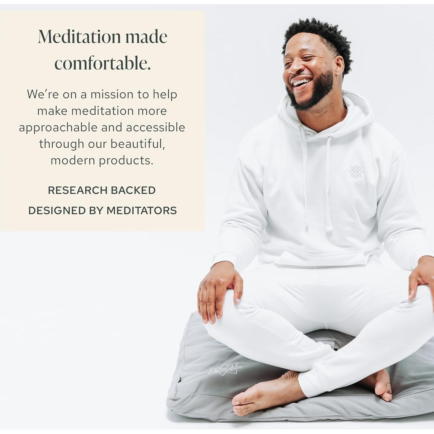 Conjunto de Cojín de Meditación Mindful Modern - Algodón y Trigo Sarraceno