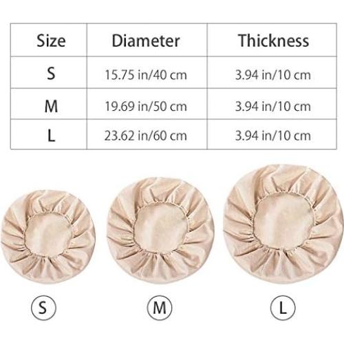 Funda de Cojín Redonda Kelendle 50 cm Lino Beige Desmontable