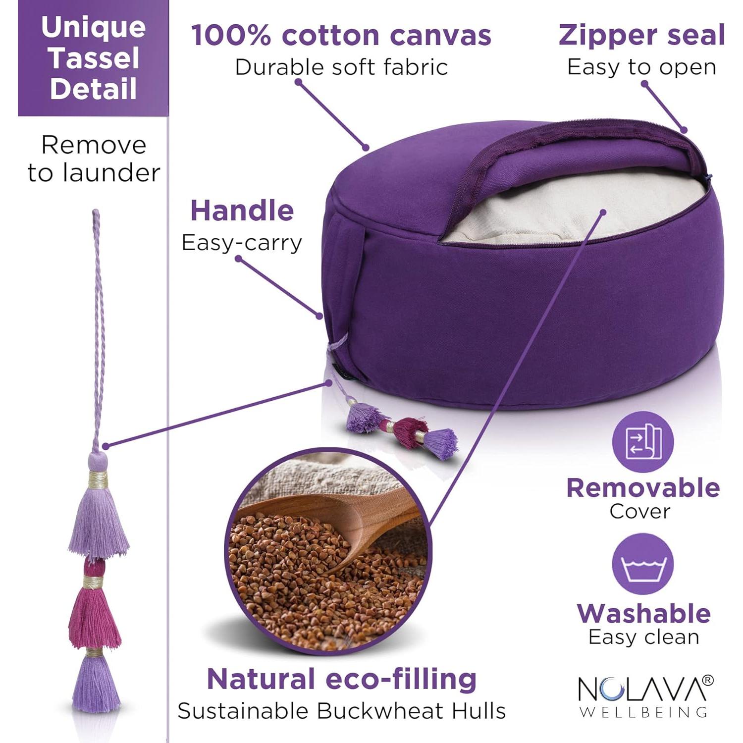 Cojines de Meditación Zafu y Zabuton Nolava 38x15cm y 81x71x8cm