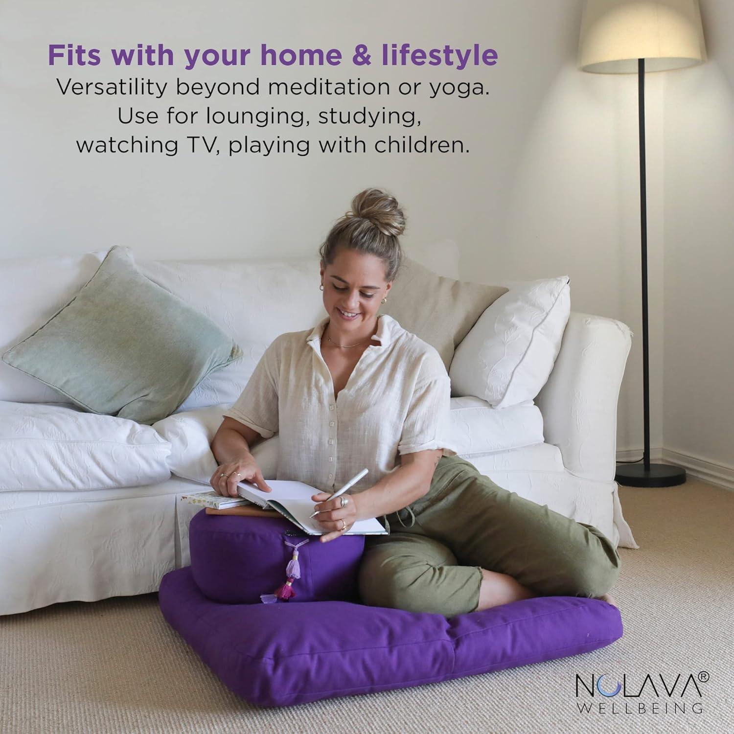 Cojines de Meditación Zafu y Zabuton Nolava 38x15cm y 81x71x8cm