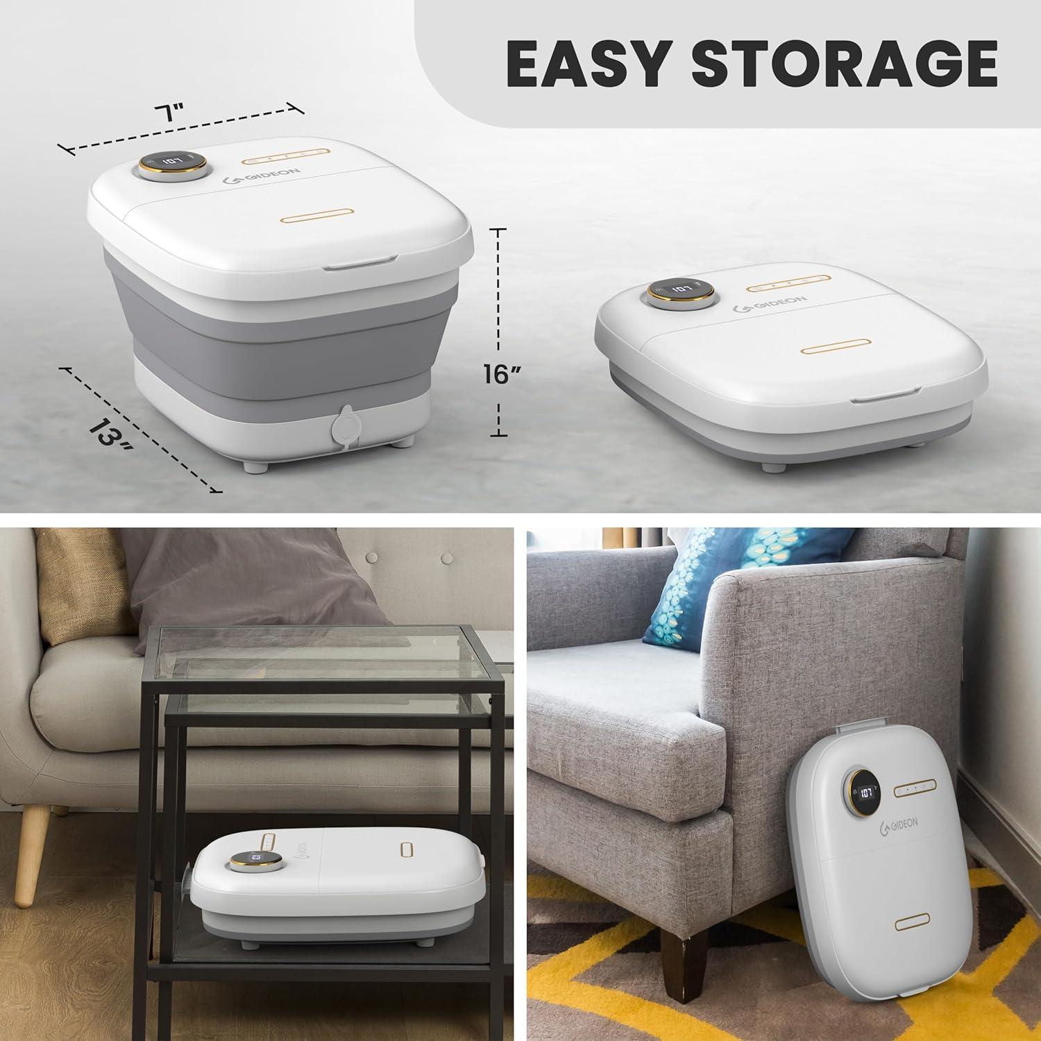 Masajeador de pies Gideon GS-9000 con baño caliente y burbujas