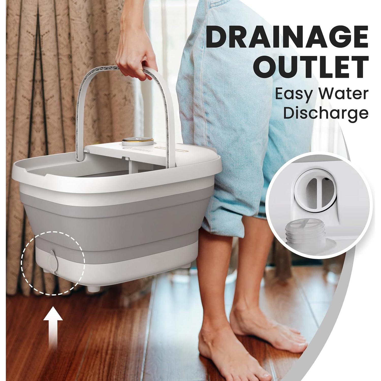 Masajeador de pies Gideon GS-9000 con baño caliente y burbujas