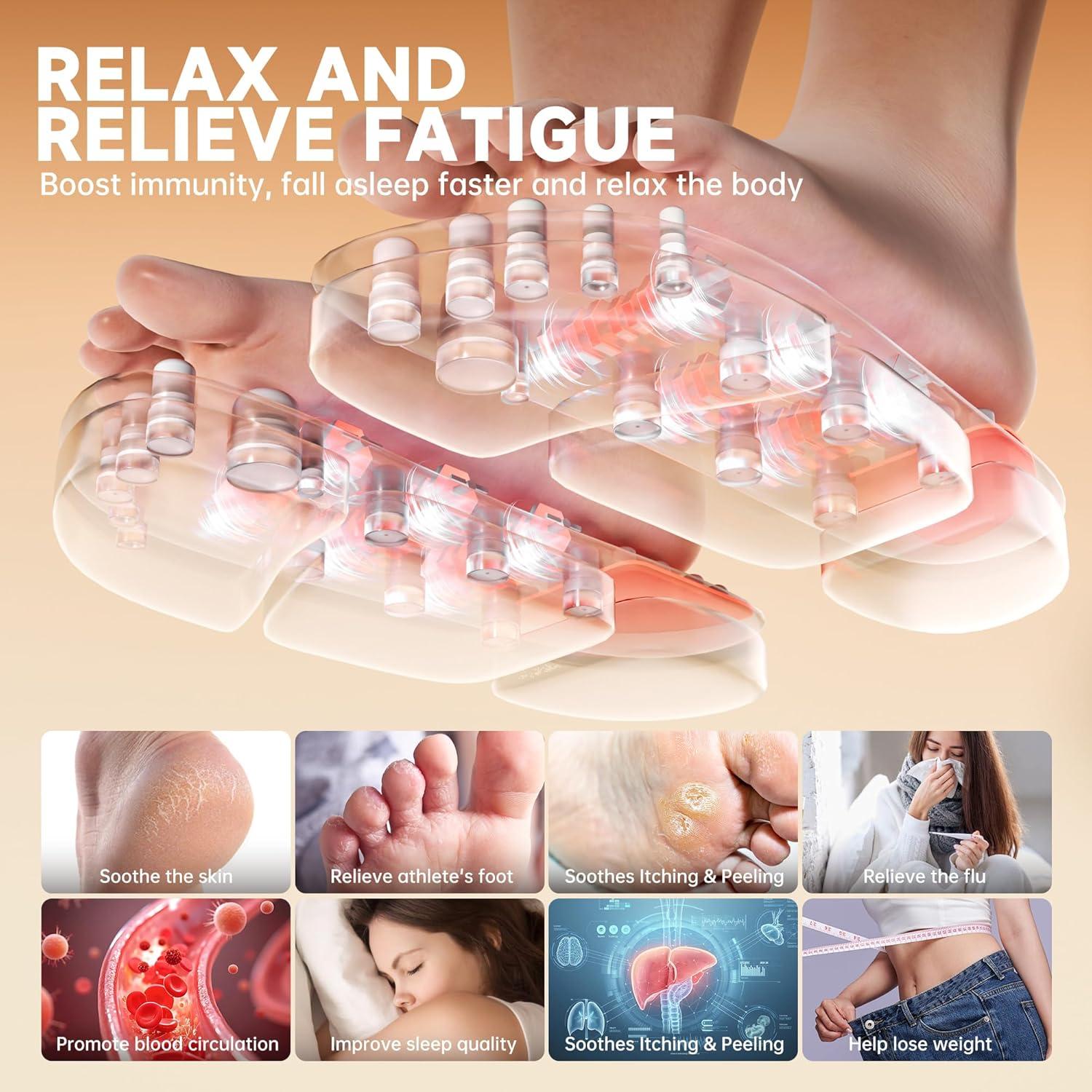 Masajeador de pies colapsable FTSAONG con calor y burbujas