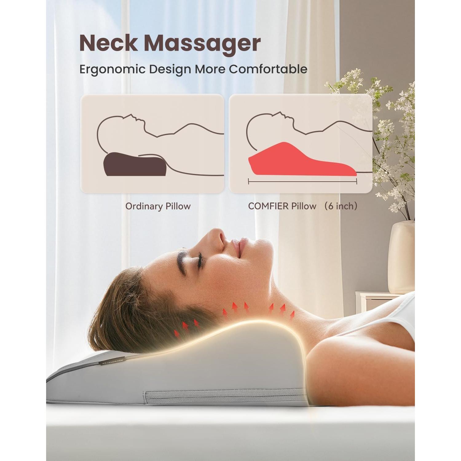 Masajeador de Espalda Shiatsu Comfier CF-1228 con Calor y Vibración