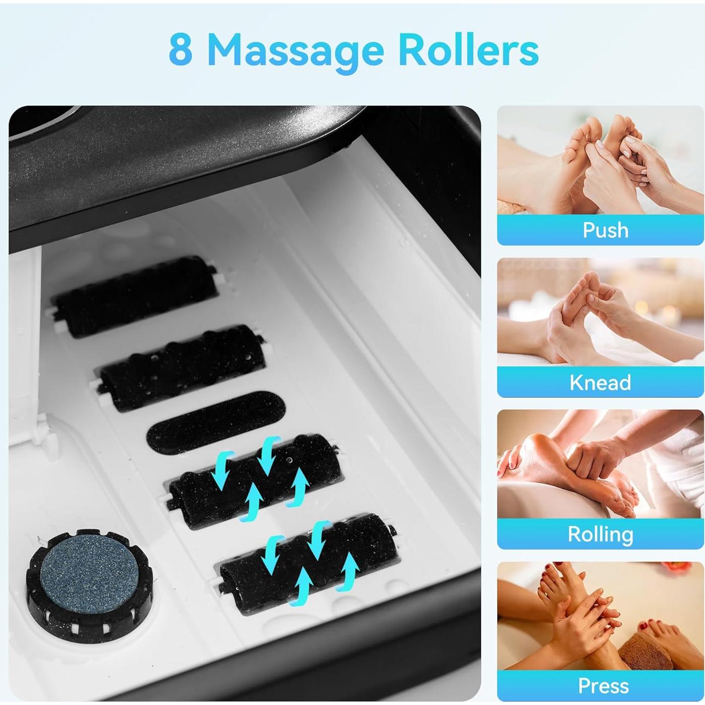 Masajeador de pies CuPiLo con calor y burbujas, plegable