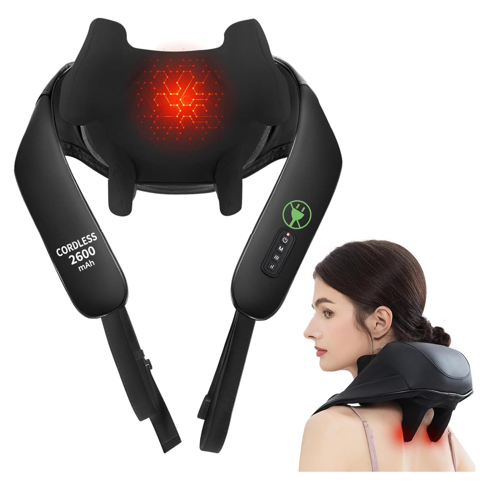 Masajeador de Cuello y Espalda Shiatsu MASGRE 2600mAh Inalámbrico