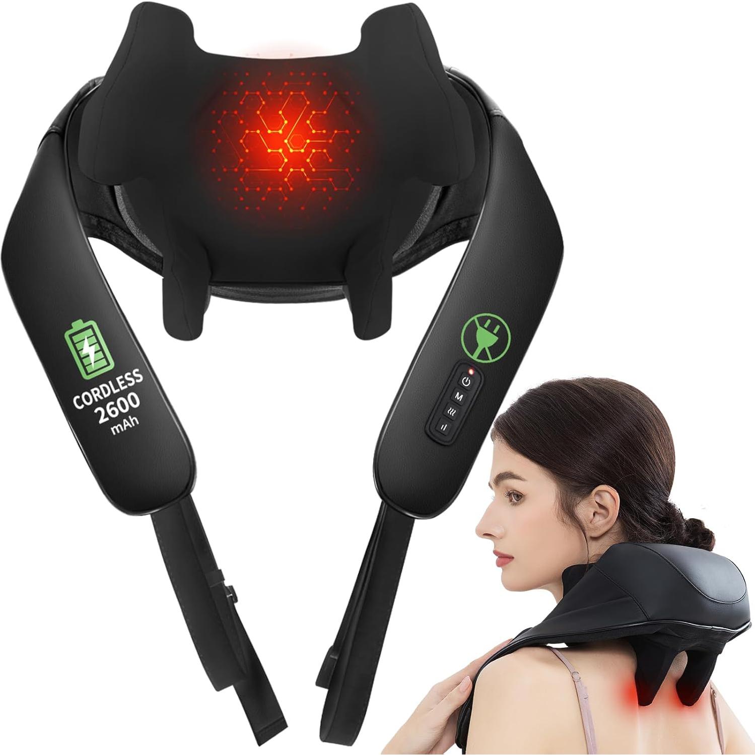 Masajeador de Cuello y Espalda Shiatsu MASGRE 2600mAh Inalámbrico