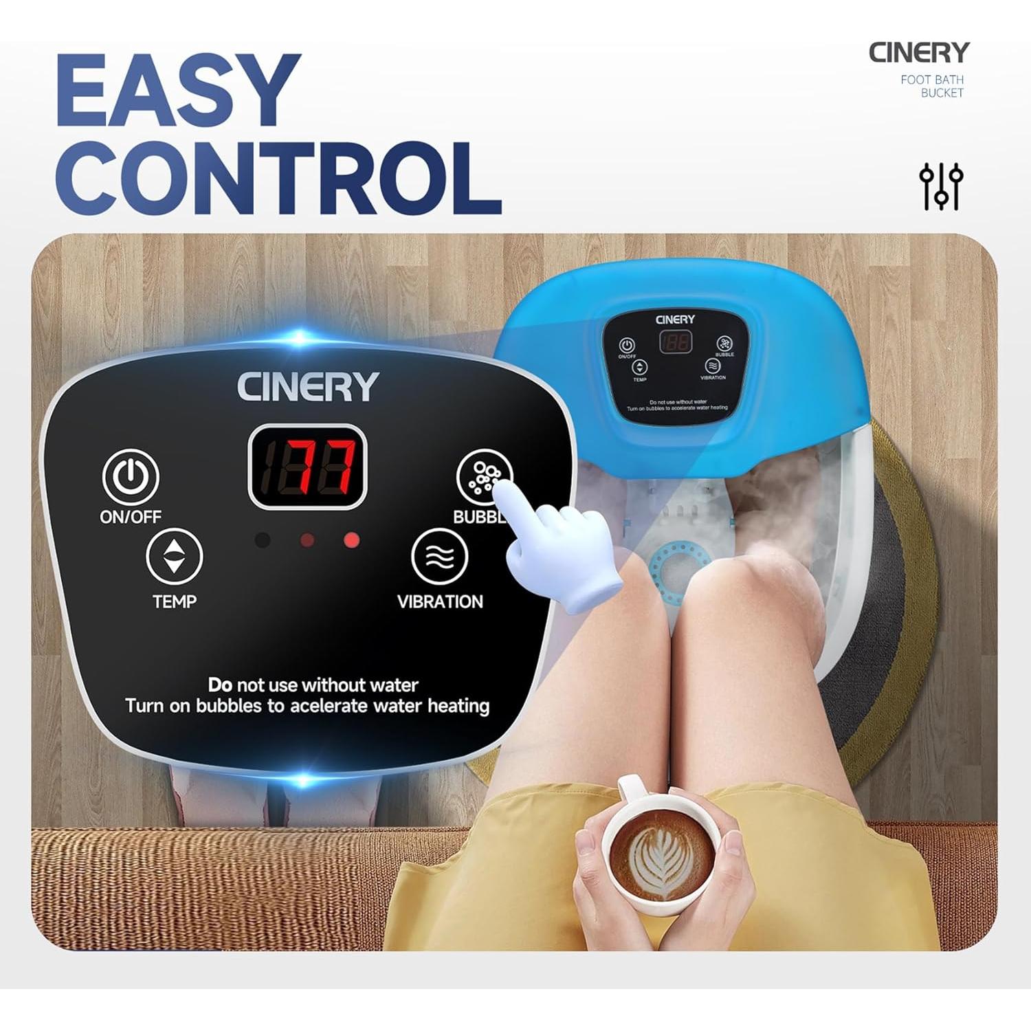 Masajeador de pies FIAHNG con calor, burbujas y vibración