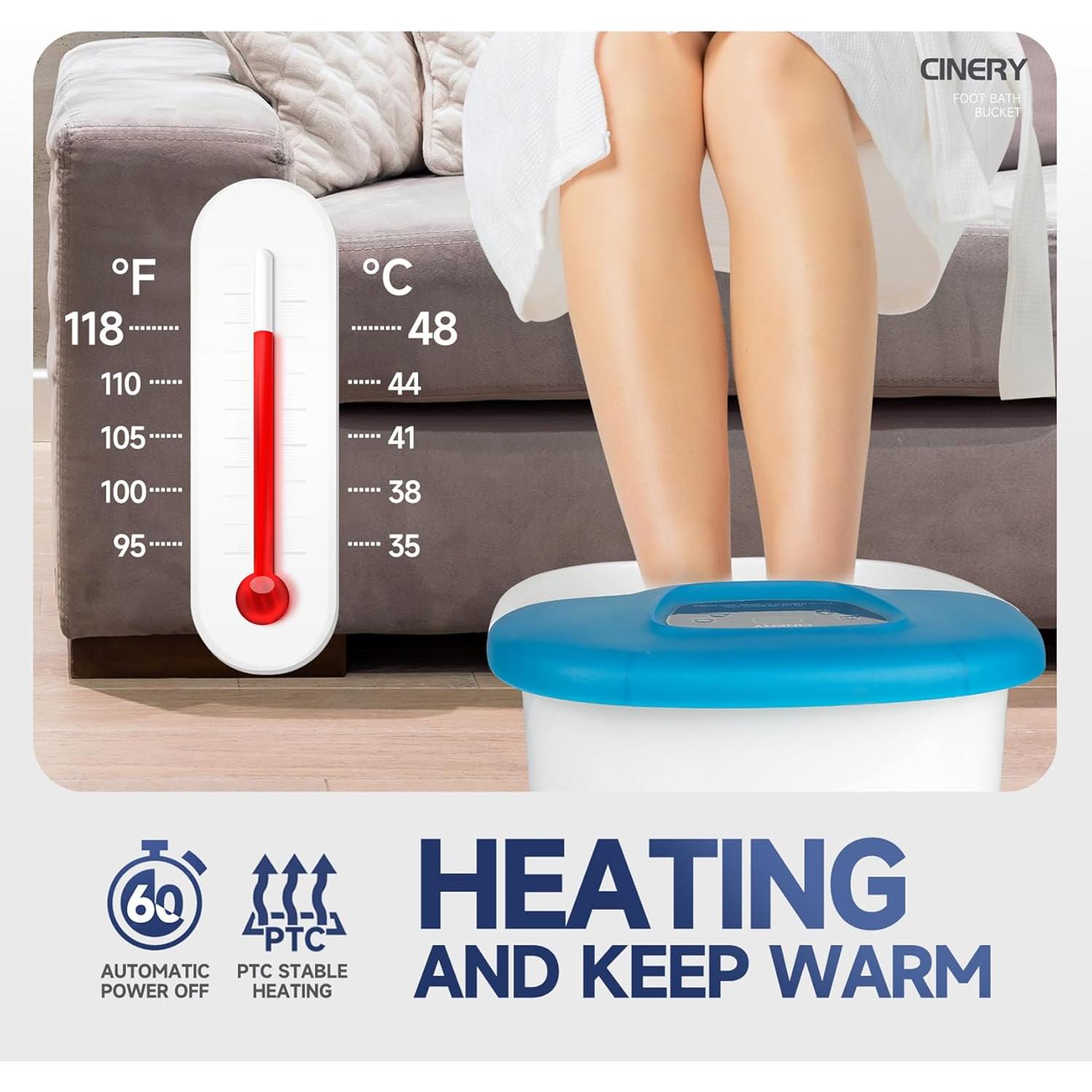 Masajeador de pies FIAHNG con calor, burbujas y vibración