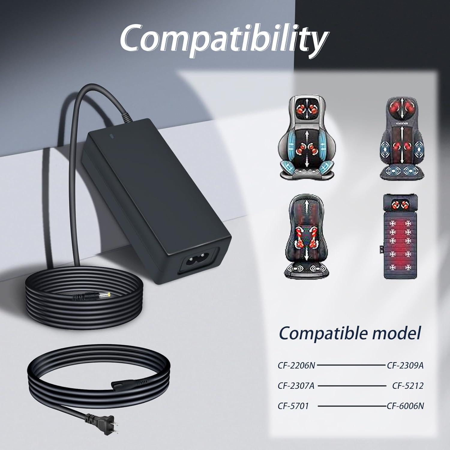 Fuente de Alimentación 12V 4A para Masajeador Snailax Nekteck
