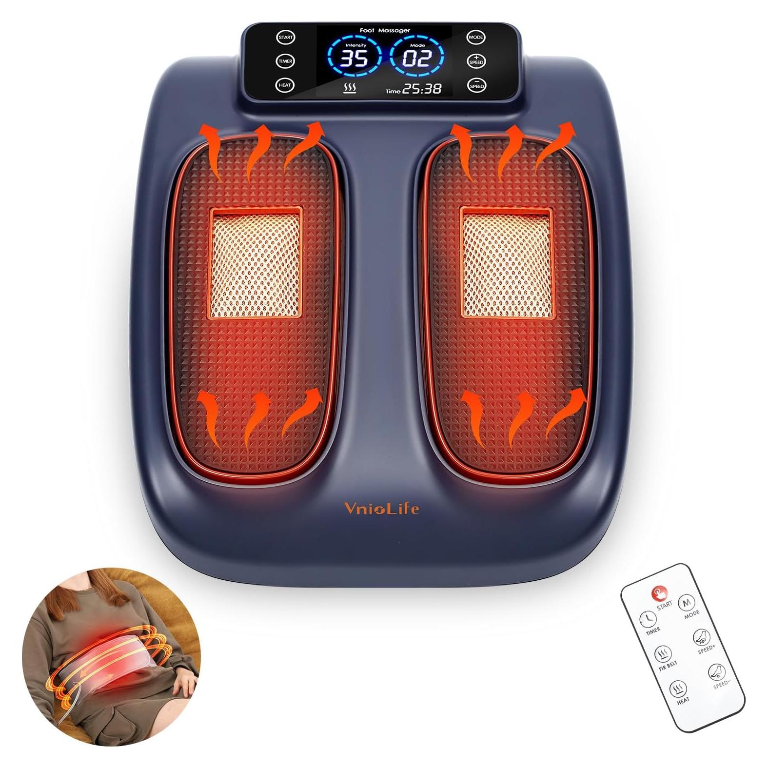 Masajeador de pies eléctrico Vniolife HK-710B con calor y vibración