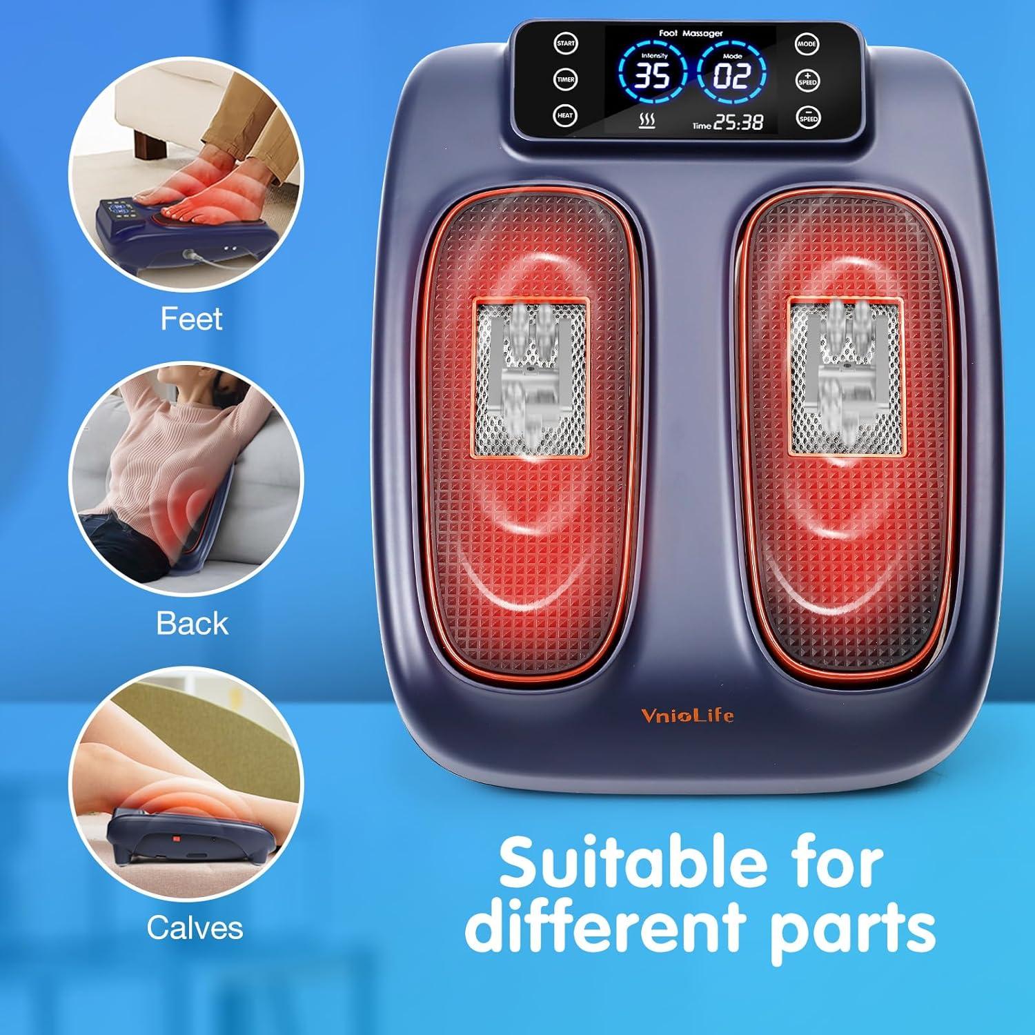 Masajeador de pies eléctrico Vniolife HK-710B con calor y vibración