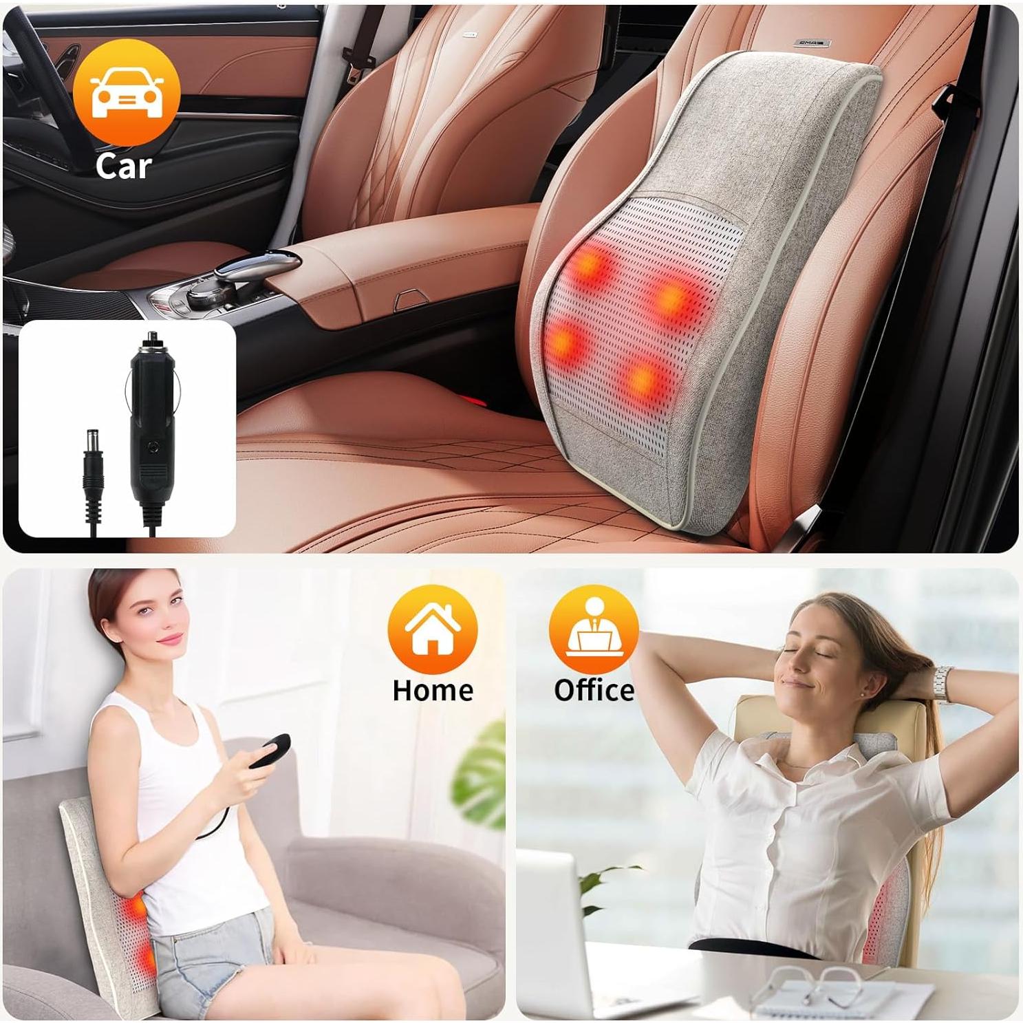 Masajeador de Espalda Shiatsu Ekmoey KGRC-3-2 con Calor 3D