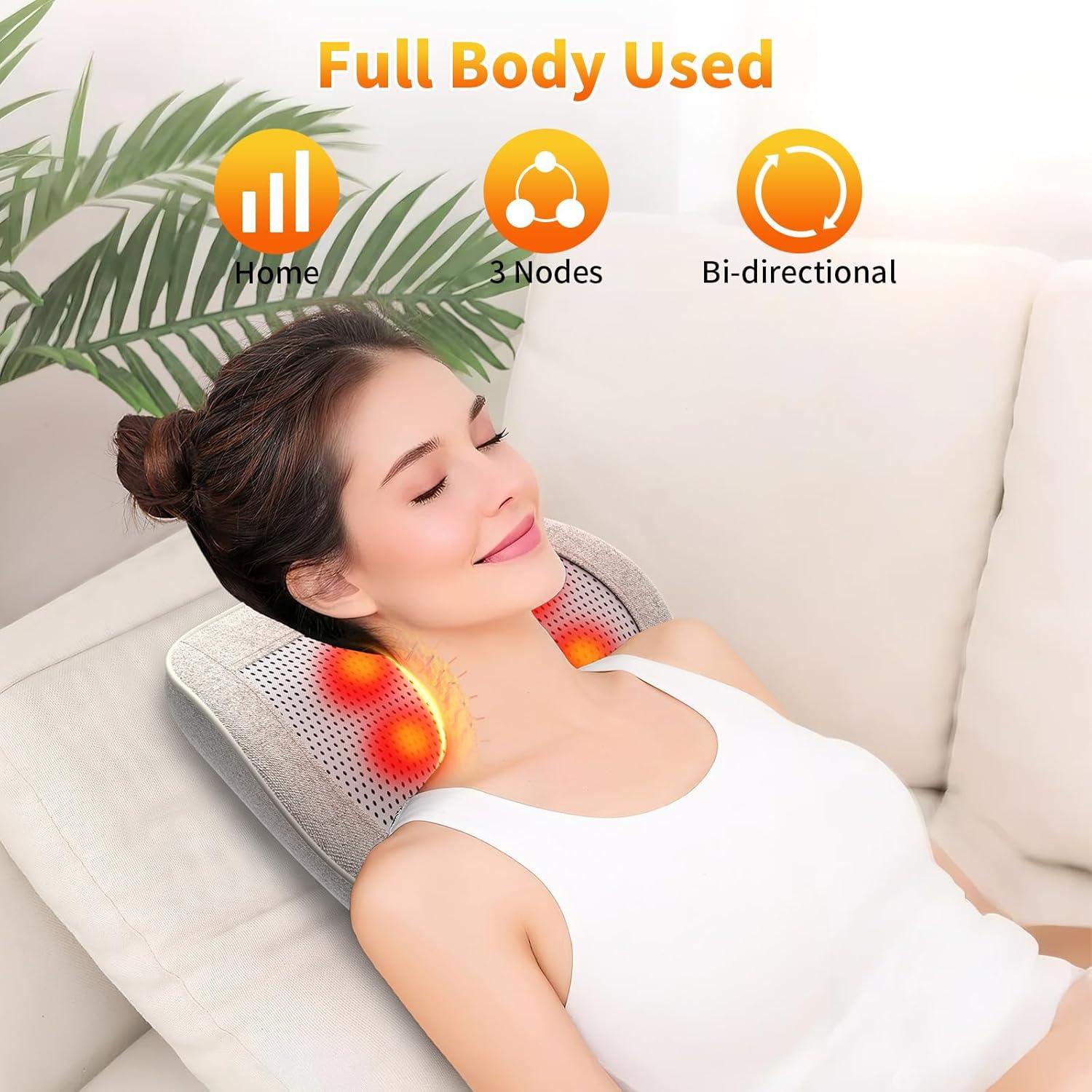 Masajeador de Espalda Shiatsu Ekmoey KGRC-3-2 con Calor 3D