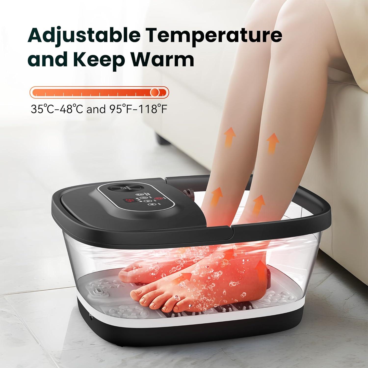 Spa de pies Snailax SL-5406 con calor y masaje 34.5x11.5cm