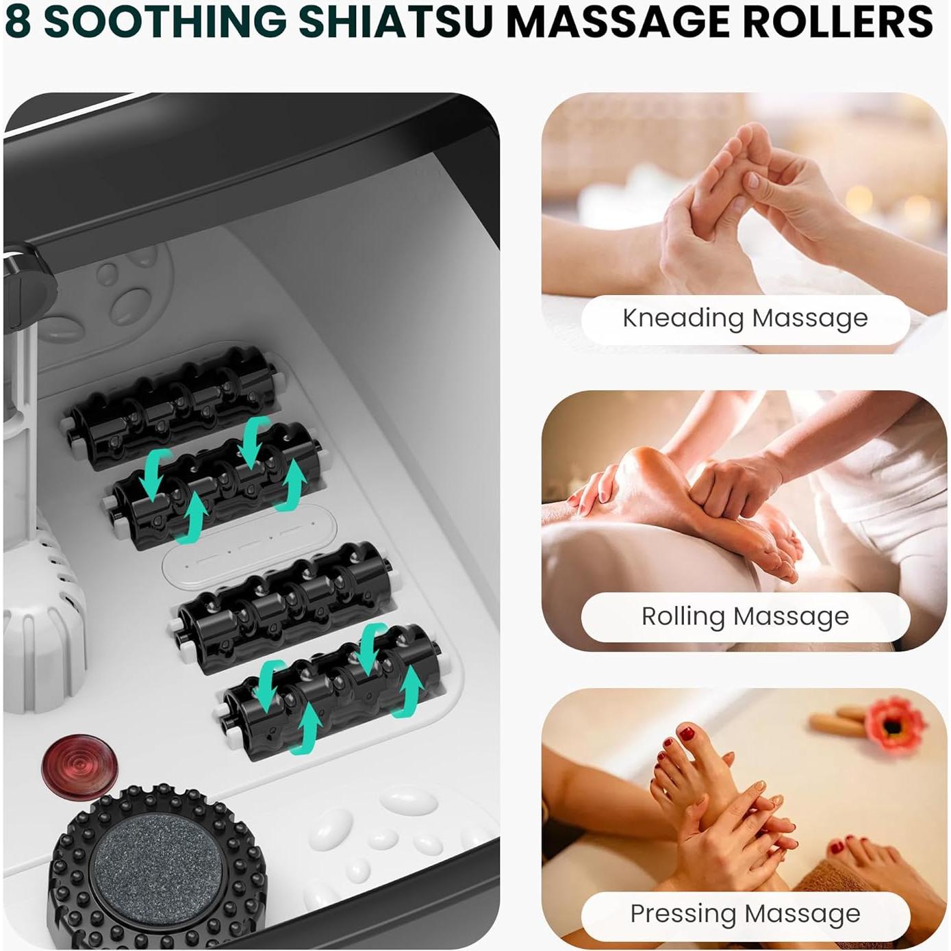 Spa de pies Snailax SL-5406 con calor y masaje 34.5x11.5cm