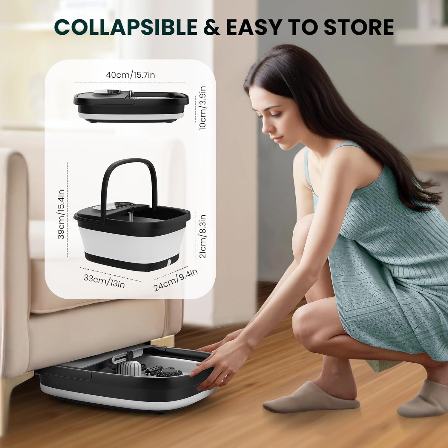 Spa de pies Snailax SL-5406 con calor y masaje 34.5x11.5cm