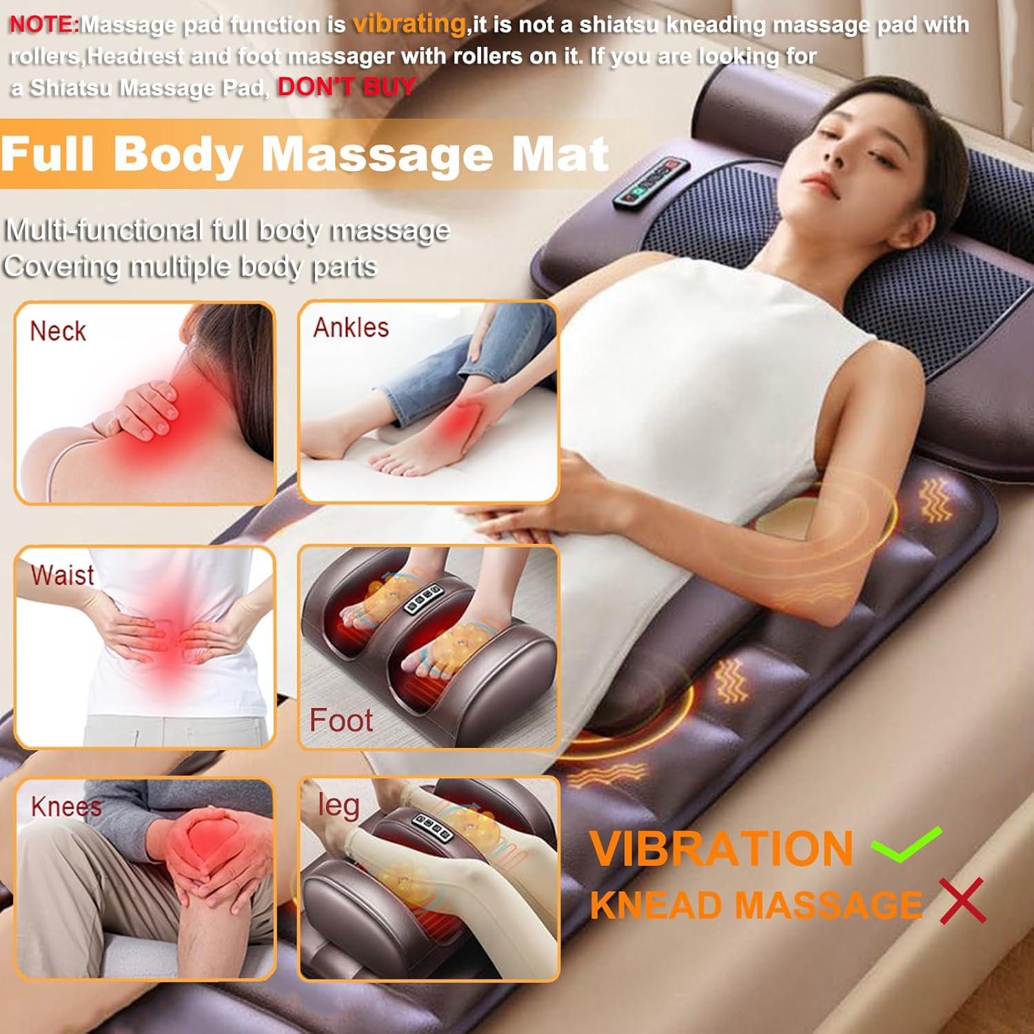 Alfombra de Masaje Vibrante Lvrunben con Calefacción 55x181cm