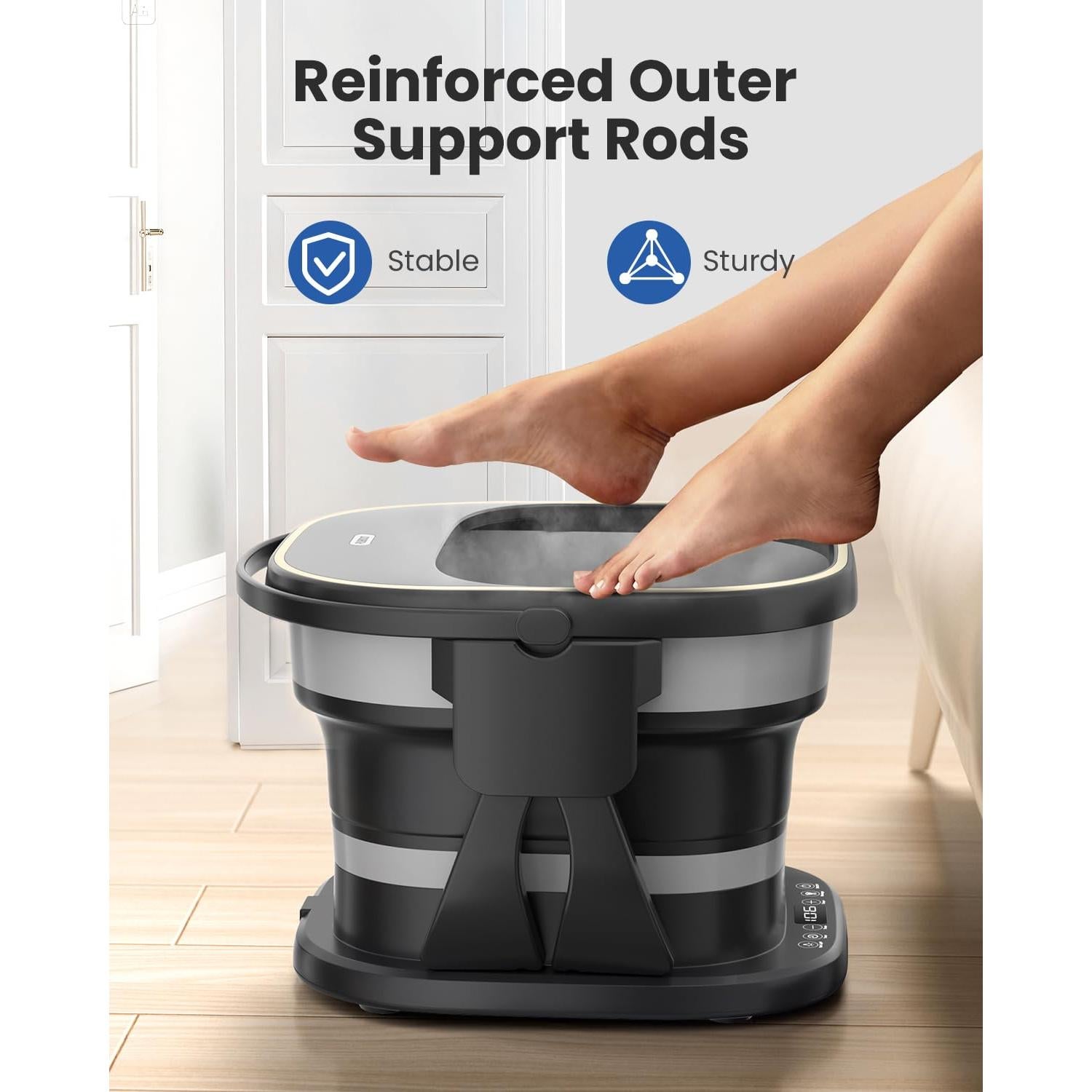 Spa de pies colapsable Puboo con calor y control remoto