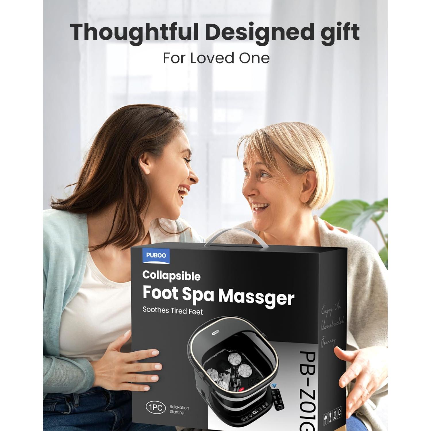 Spa de pies colapsable Puboo con calor y control remoto