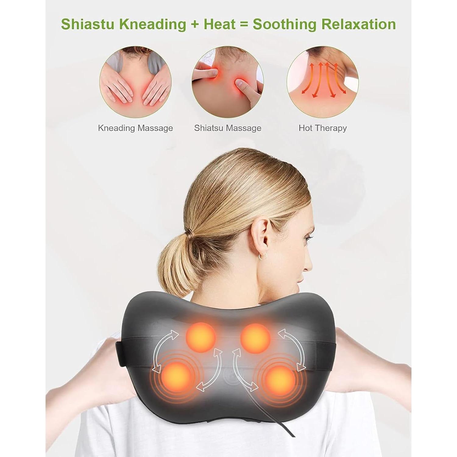 Cojín Masajeador Shiatsu UGift con Calor y Control Remoto