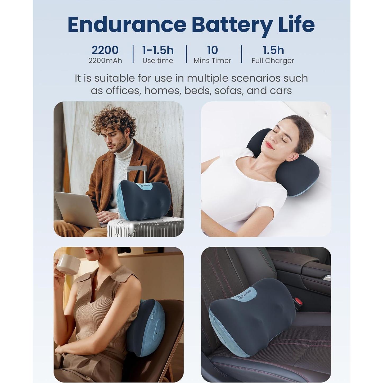 Masajeador de Cuello y Espalda Comfier CF-6419 con Calor 3D