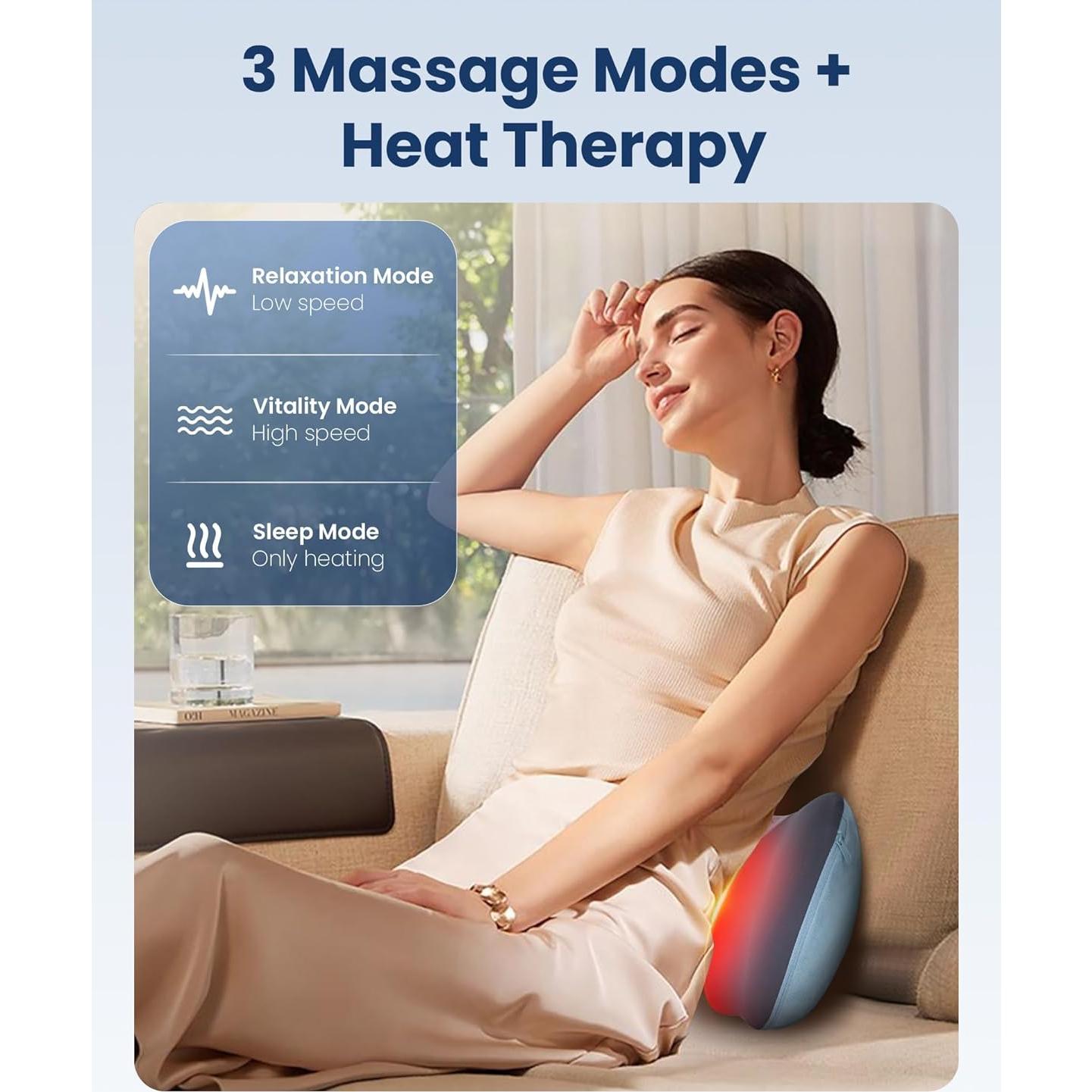 Masajeador de Cuello y Espalda Comfier CF-6419 con Calor 3D