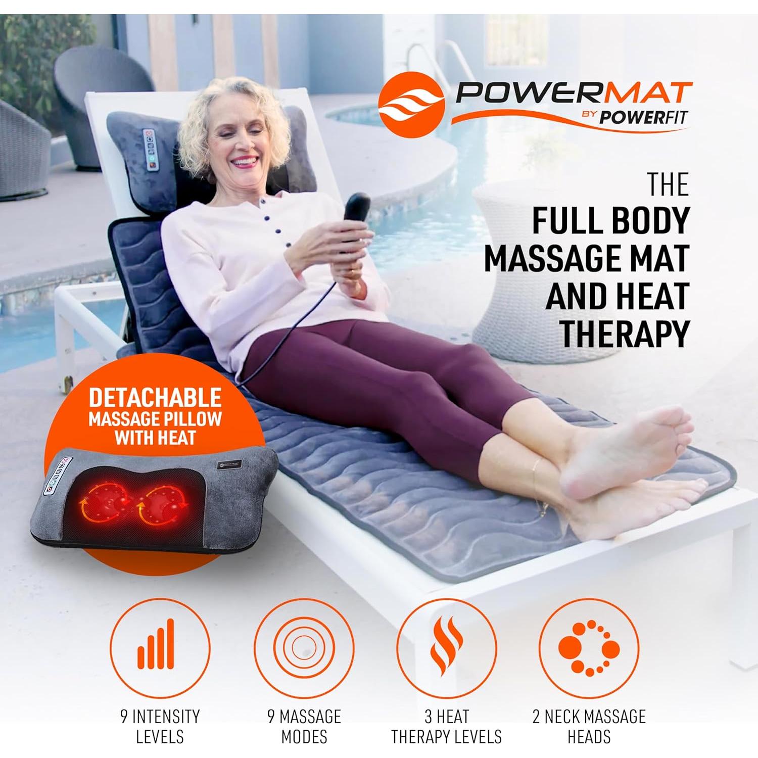 Esterilla de Masaje Powermat Powerfit con Almohada Desmontable
