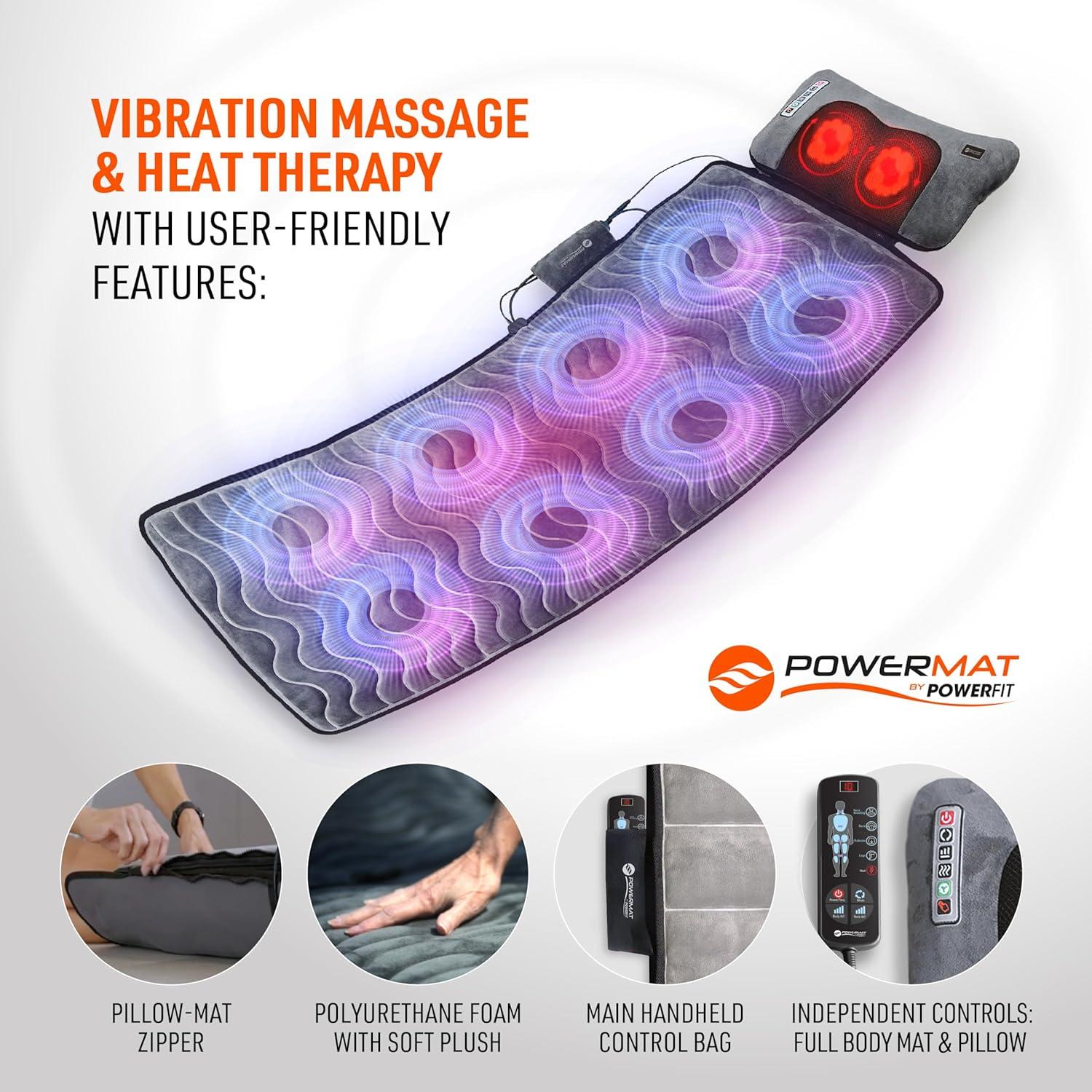 Esterilla de Masaje Powermat Powerfit con Almohada Desmontable