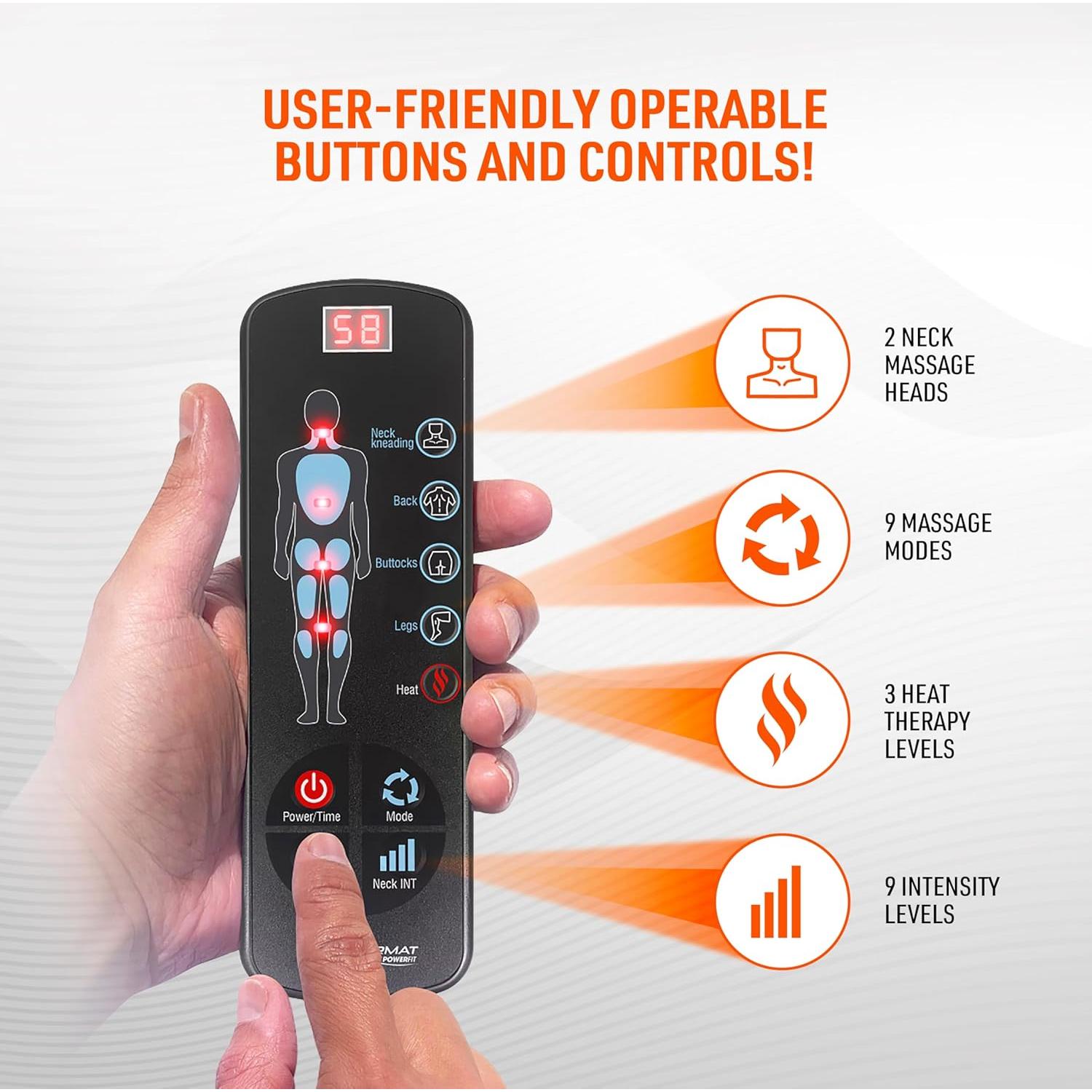 Esterilla de Masaje Powermat Powerfit con Almohada Desmontable