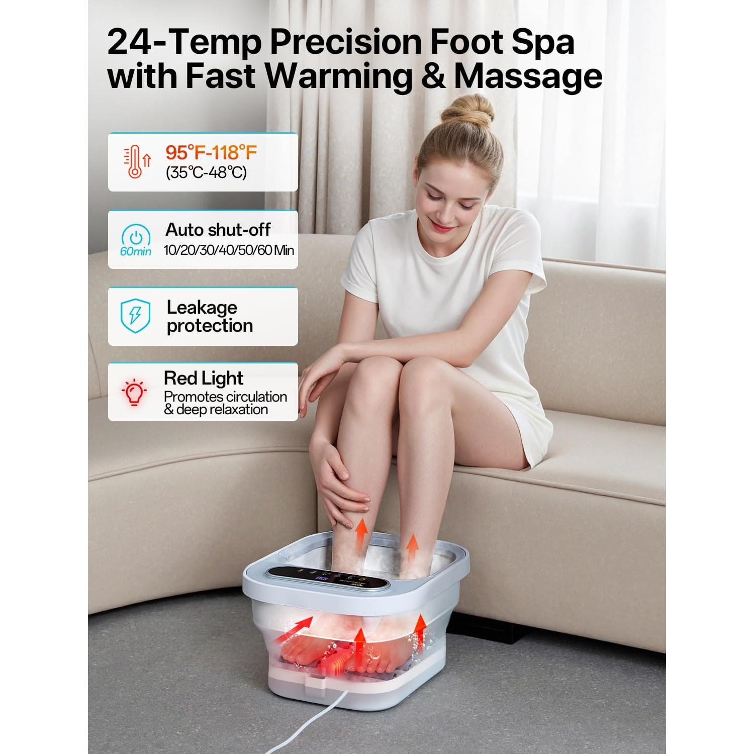 Masajeador de pies ALLJOY con calor y burbujas, 2 kg