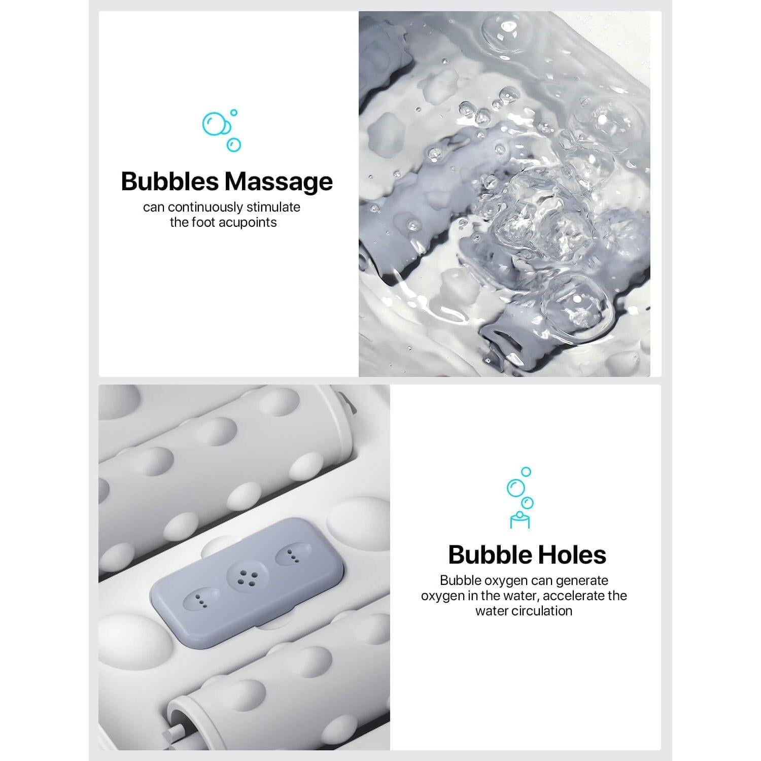 Masajeador de pies ALLJOY con calor y burbujas, 2 kg